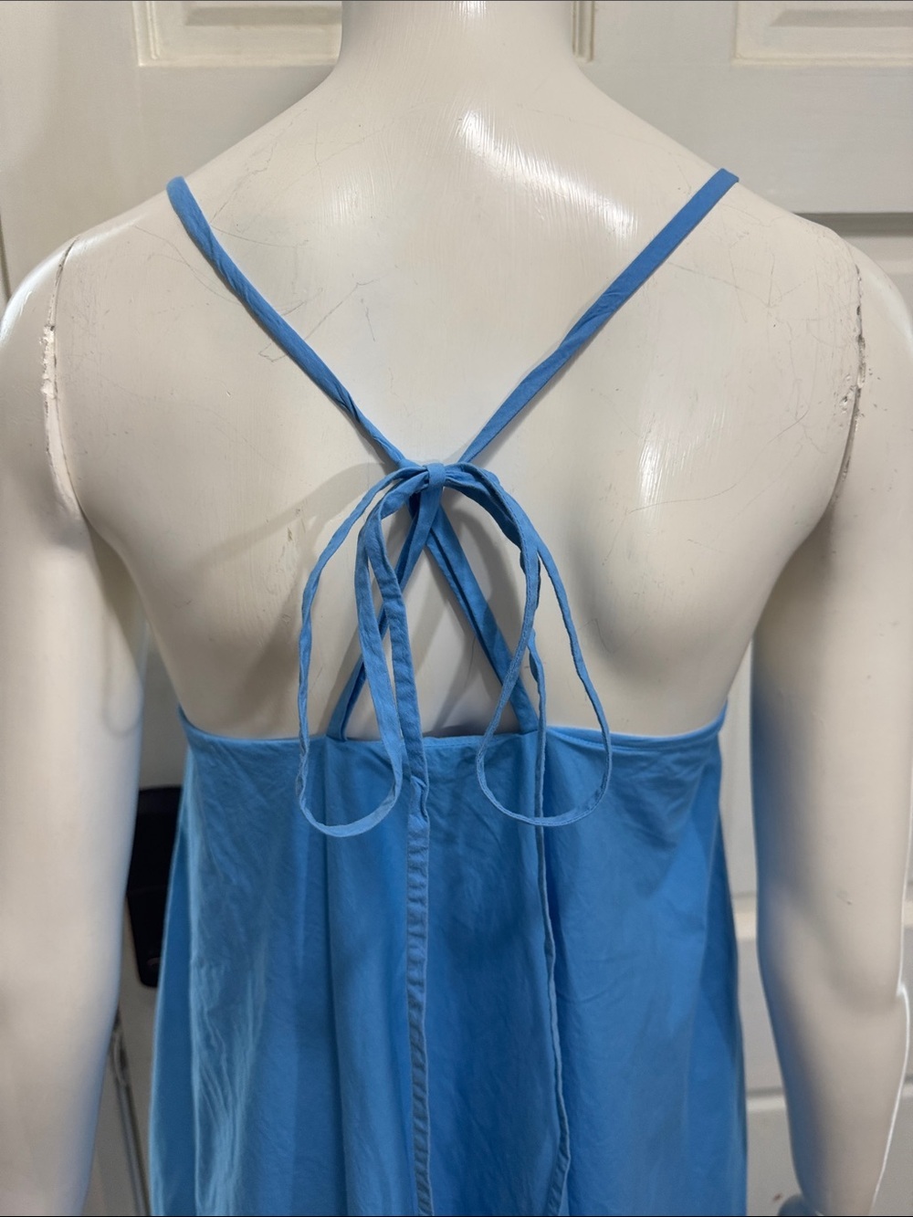 Banana Republic 100% Cotton Light Blue Long Dress Size XXS - Picture 8 of 14